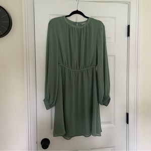 H&M Green Chiffon Dress